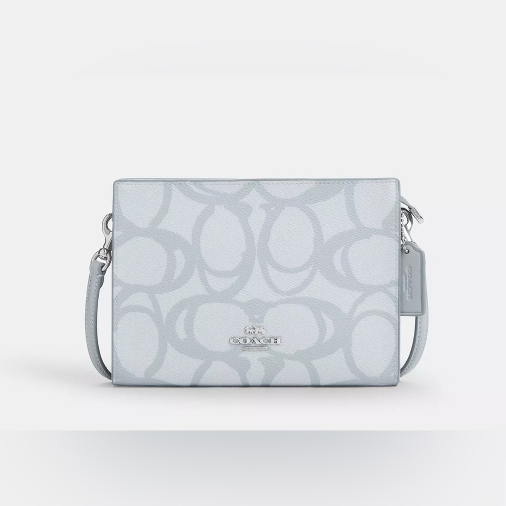 Coach Blue Slim Crossbody Bag In Sketch Signature Canvas NWT $250 MSRP